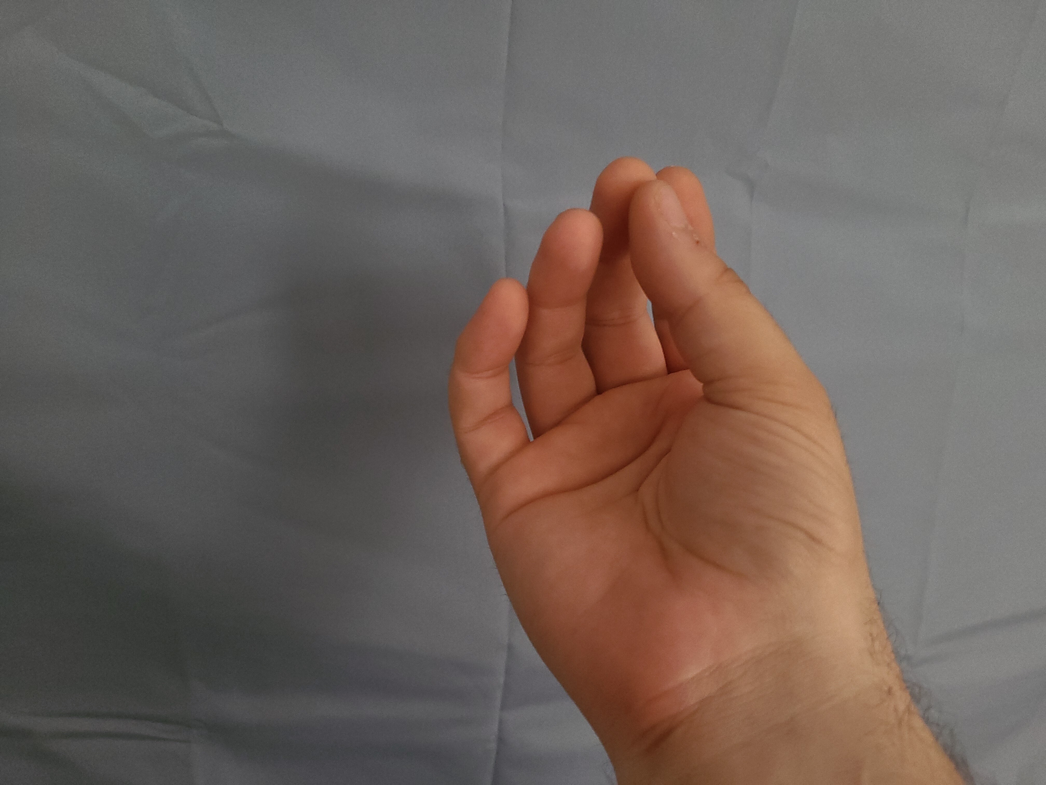 Thumb and middle finger, view 2